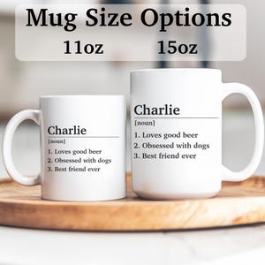 Personalized Name Definition Mug, personalized name mug, custom name coffee mug, personalized gift for her image 2