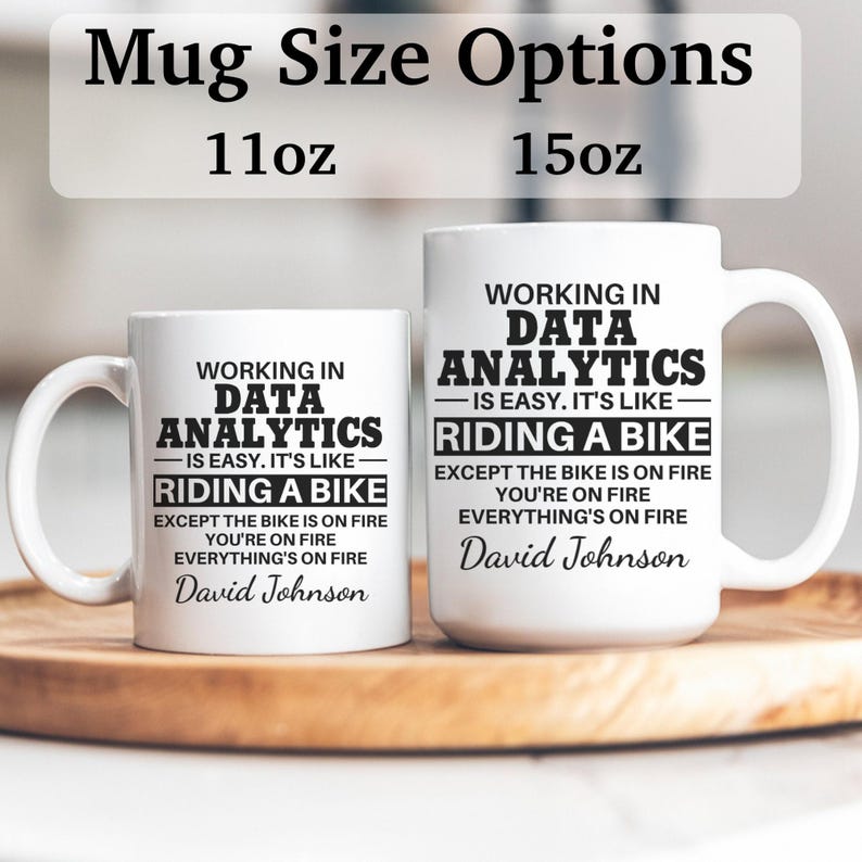 Data Analytics mug, data analytics gift, data analytics gifts, data analytics coffee mug, APO050 image 2