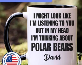 Polar Bear mug, polar bear gift, polar bear gifts, polar bear coffee mug, polar bear cup, APO118