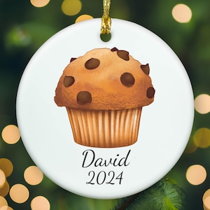 Personalized Muffin ornament, Muffin Christmas ornament, Muffin Xmas ornament, APR015