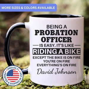 Probation officer gift, probation officer mug, new probation officer, best probation officer, funny probation officer gift, APO045