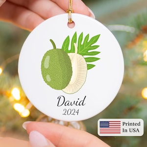 Personalized Breadfruit ornament, Breadfruit Christmas ornament, Breadfruit xmas ornament, APR015