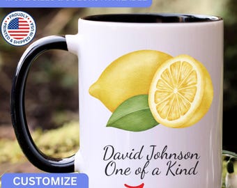 Personalized Lemon mug, custom Lemon mug, Lemon gift, Lemon gifts, APO064