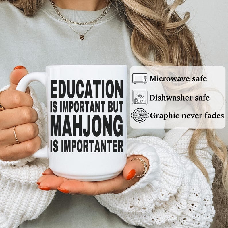 Regalo de mahjong, taza de mahjong, regalo de mahjong para hombres y mujeres, APO025 imagen 6