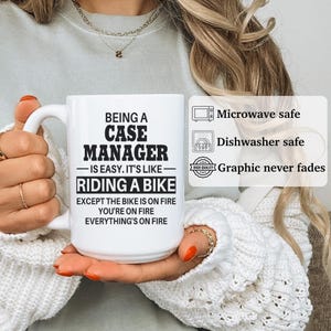 Taza de gerente de casos, regalos de gerente de casos, regalo para gerente de casos, idea de regalo, taza de café de gerente de casos, APO015 imagen 5