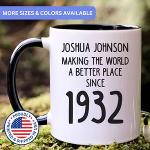 Personalized 93rd birthday gift, 93rd birthday mug, 93 year old birthday gifts, 1932 mug, 93rd bday gifts, 93rd birthday gag, APO017