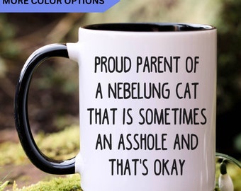 Nebelung gift, Nebelung mug, Nebelung cat, APO004