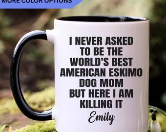 Personalized American Eskimo Dog mom gift, American Eskimo Dog mug, gift for American Eskimo Dog mom, American Eskimo Dog gifts, APO051