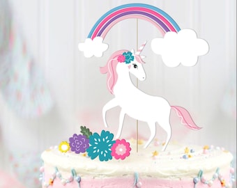 INSTANT DOWNLOAD - Unicorn Cake Topper