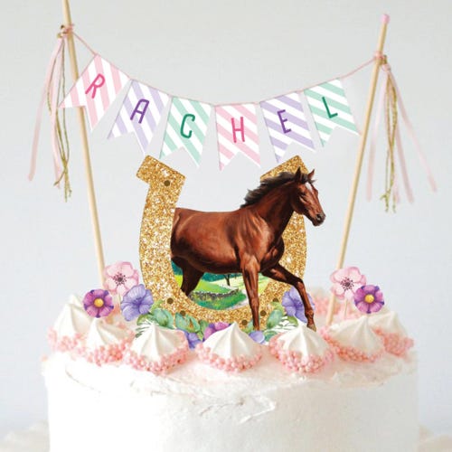 PRINTABLE Horse Cake Topper Horse Party Supplies - Etsy