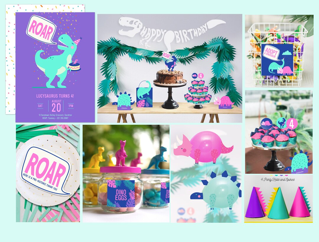 INSTANT DOWNLOAD Dinosaur Party Printables Dinosaur Party Decorations ...