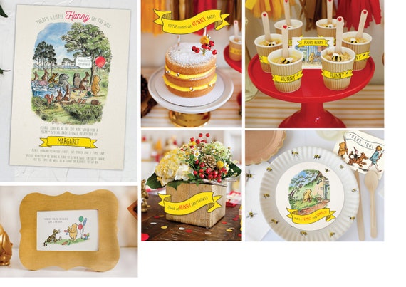 Classical Winnie The Pooh Party Decor Instant Download Etsy