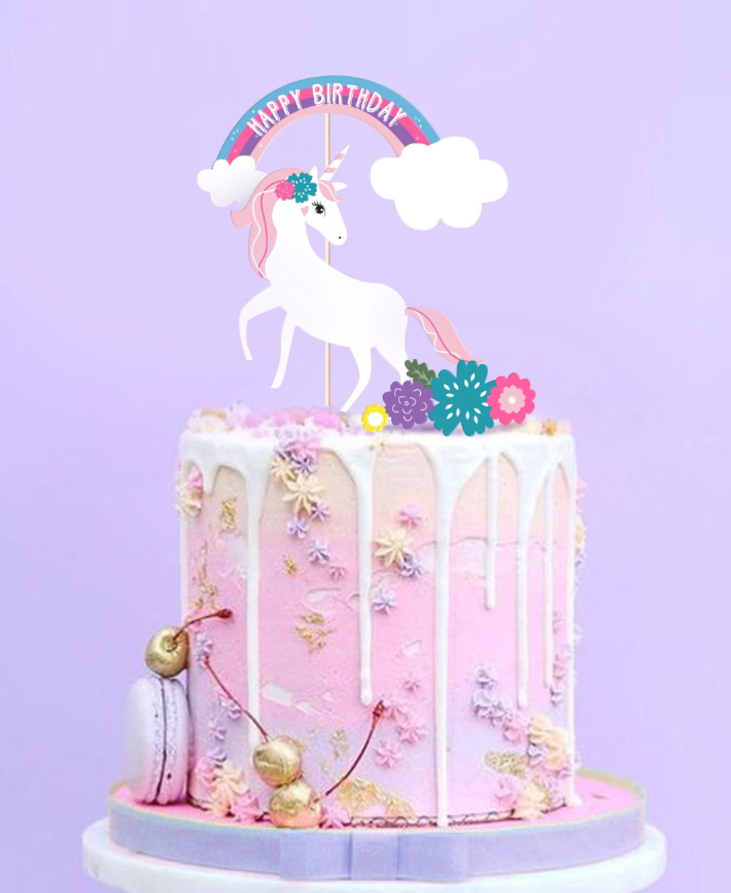 PRINTABLE Unicorn Cake Topper Unicorn Party Decor - Etsy Hong Kong