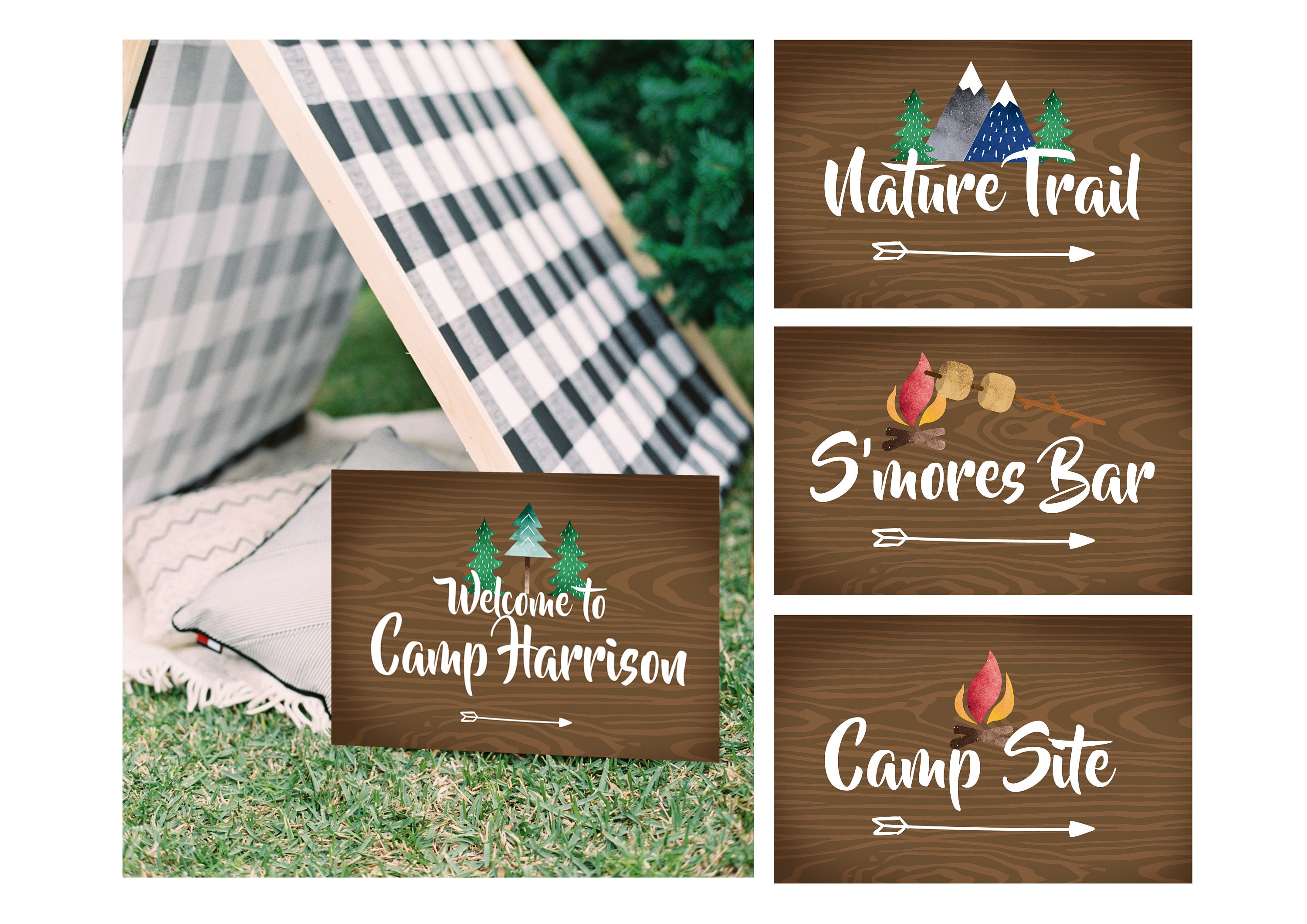 INSTANT DOWNLOAD Boys Camping Party Printables Camp Out | Etsy