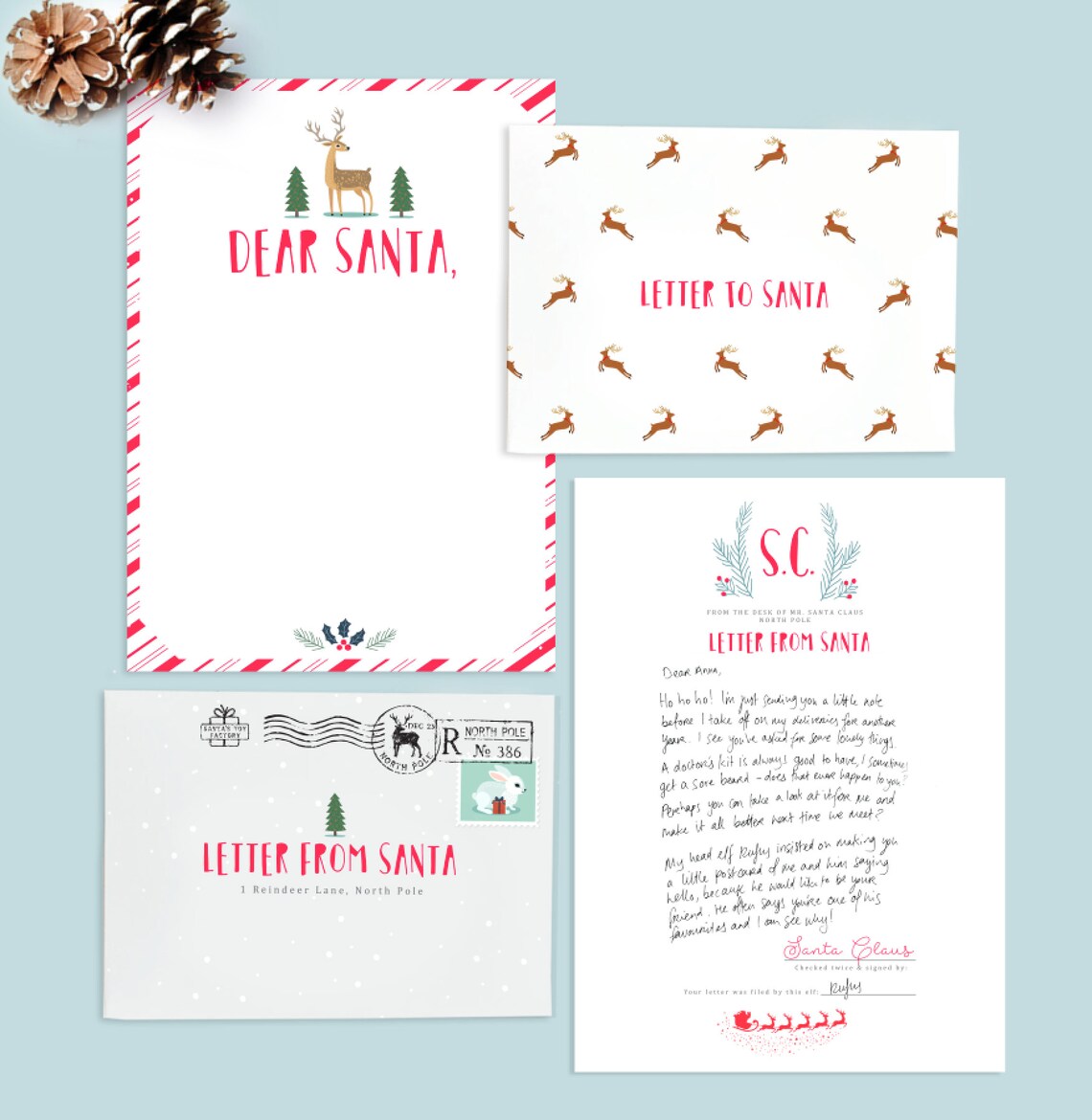 PRINTABLE Santa's Letter Santa Letter Printable - Etsy