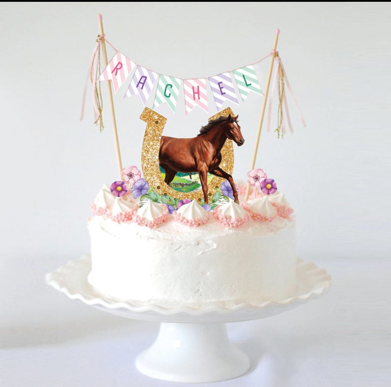 PRINTABLE Horse Cake Topper Horse Party Supplies Etsy
