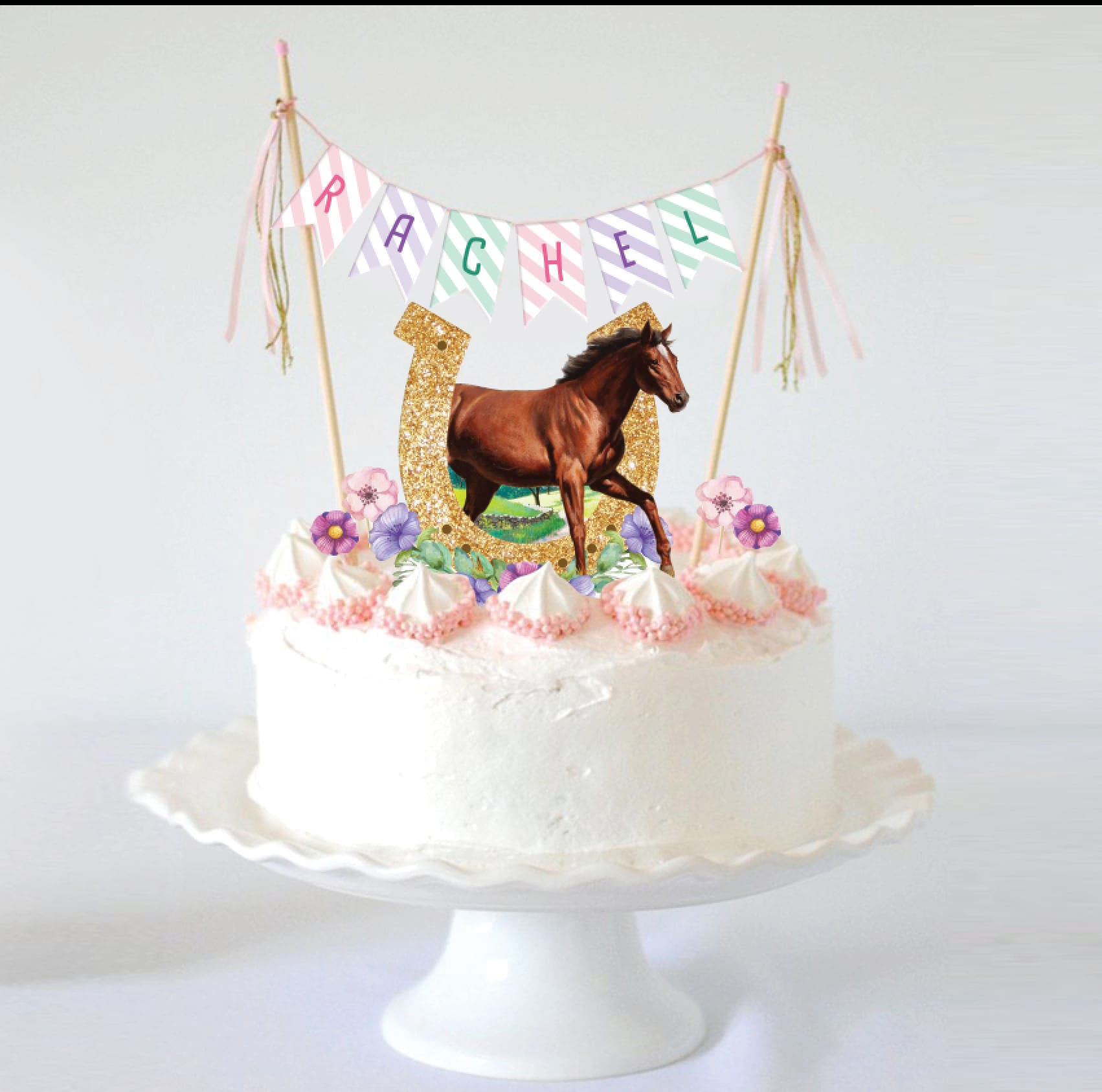 IMPRIMIBLE Topper de pastel de caballo / suministros de Etsy