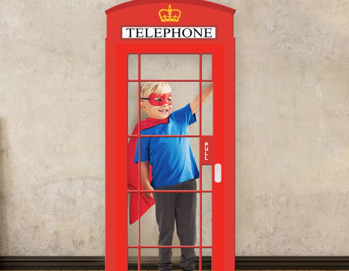 PRINTABLE Superhero Phone Booth Superhero Photo Booth and Etsy