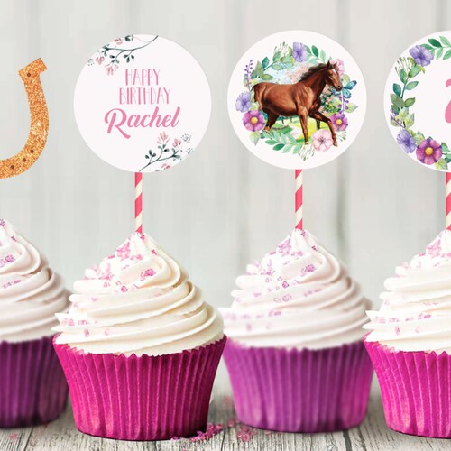 PRINTABLE Horse Cupcake Toppers Pony Cupcake Toppers Etsy