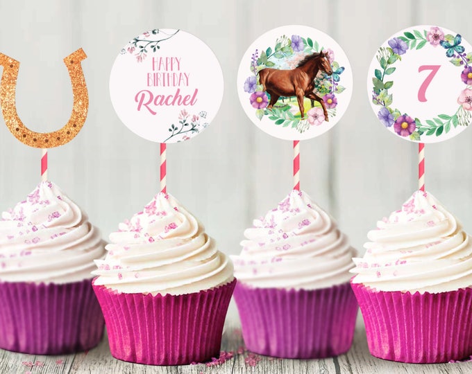 PRINTABLE Horse Cupcake Toppers Pony Cupcake Toppers - Etsy