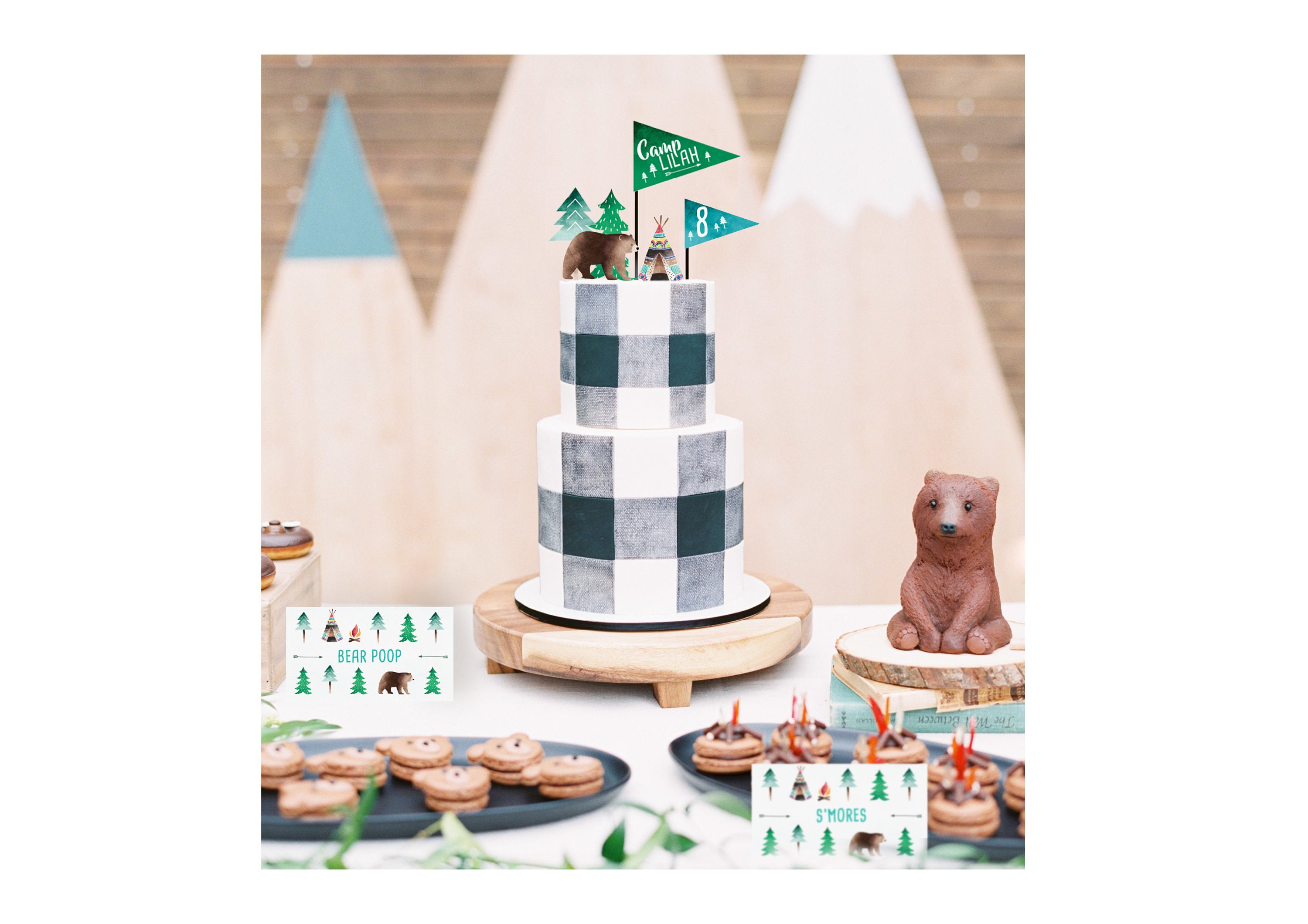 INSTANT DOWNLOAD Girls Camping Party Printables Camp Out - Etsy