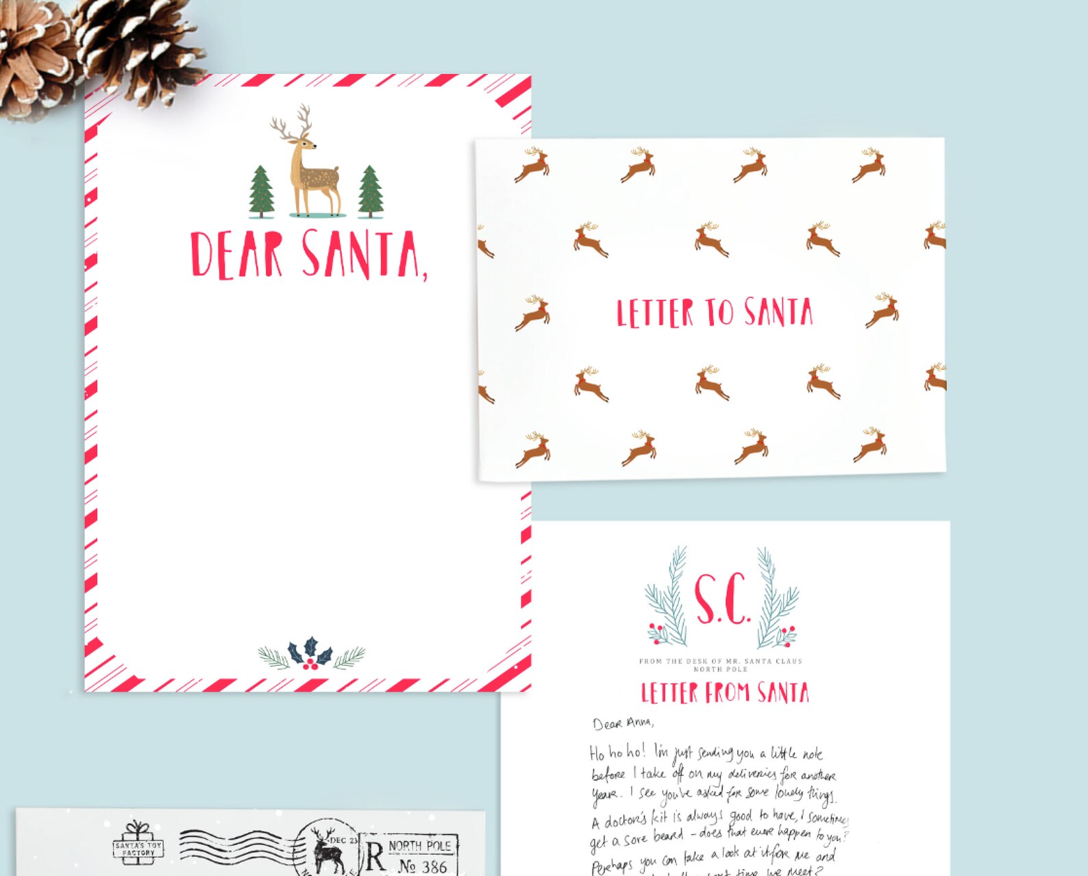 PRINTABLE Santa's Letter Santa Letter Printable - Etsy