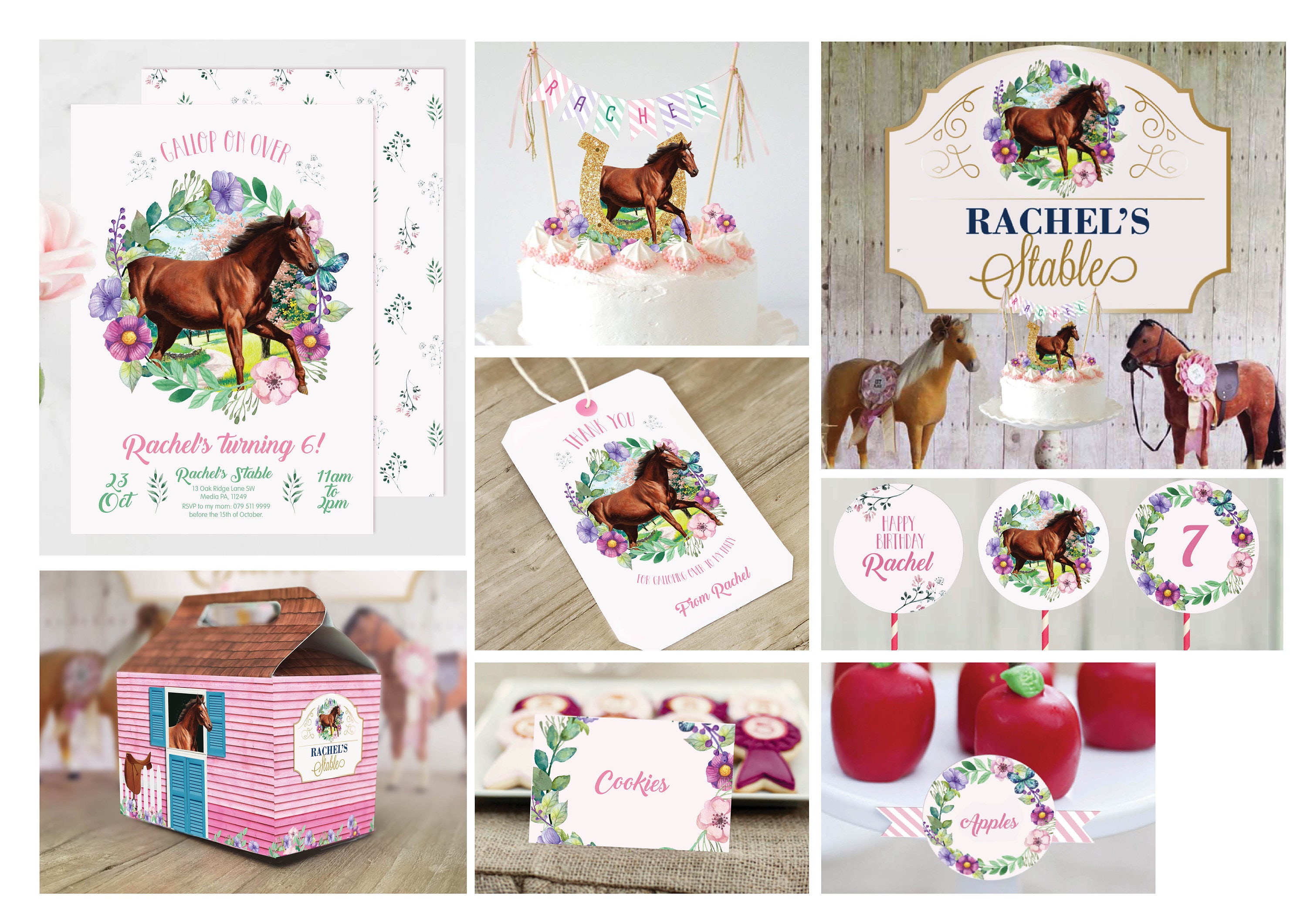 INSTANT DOWNLOAD Horse Party Decor Horse Party Printables | Etsy