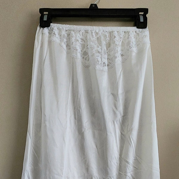 White Half Slip Etsy