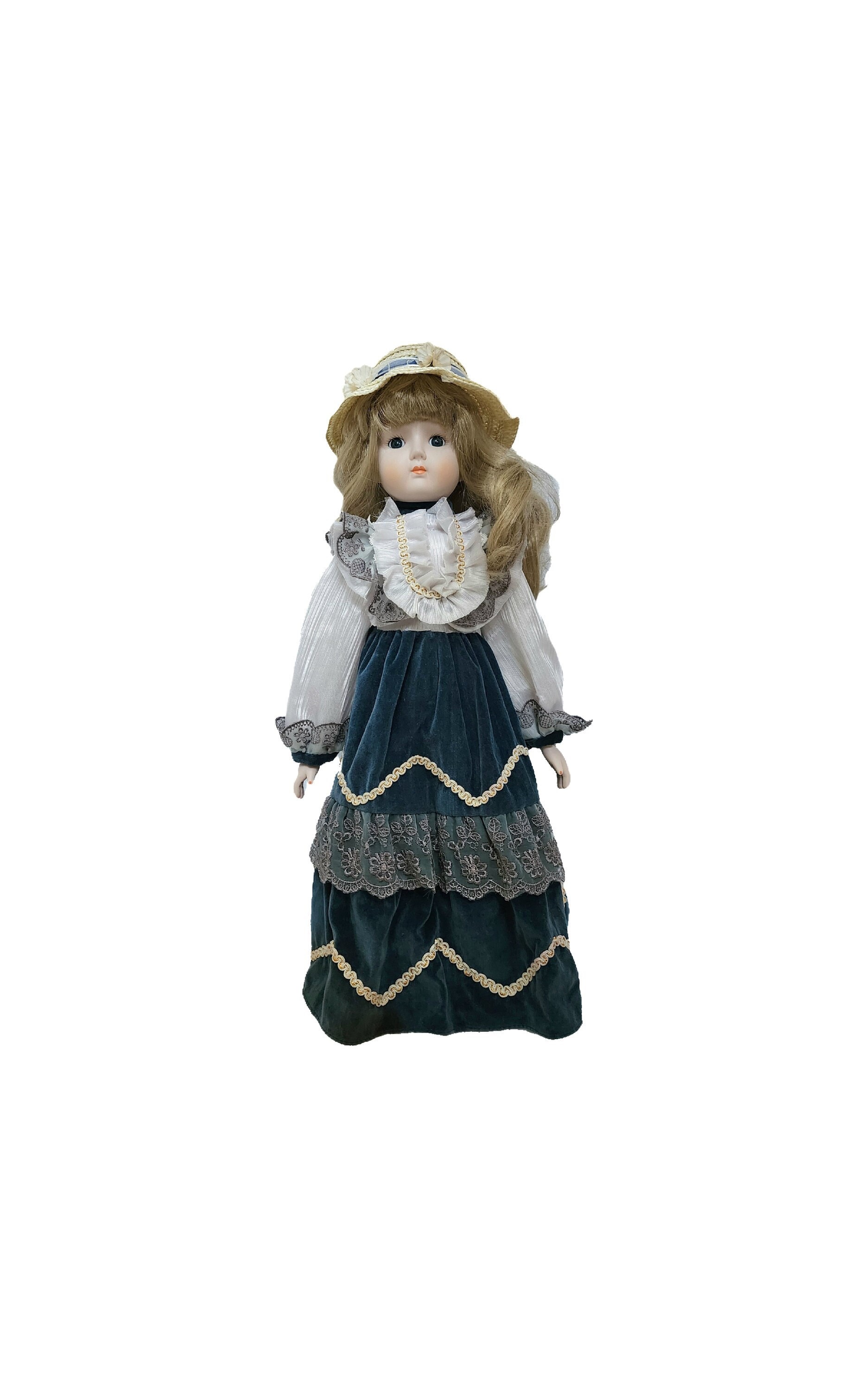 人形 ANTIQUE MUSICAL DOLL PORCELAINS Vintage Musical Porcelain Doll Victorian Style Doll From the