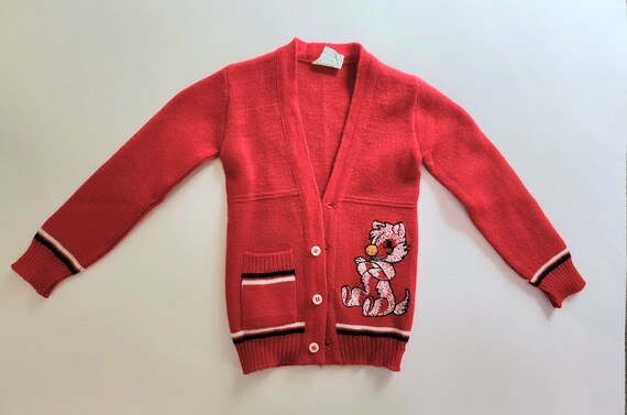 Vintage Italian Baby, Childs Red Sweater, Manifat… - image 2