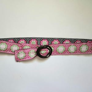 HADLEY POLLET embroidered BELT reversible BLACK & PINK M/L Hadley pollet belt - Gem main image 4