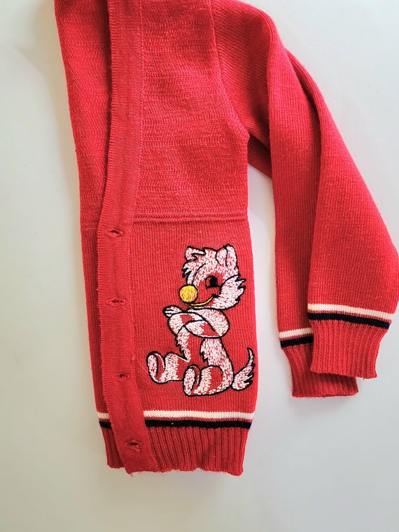 Vintage Italian Baby, Childs Red Sweater, Manifat… - image 6