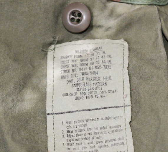 Camouflage Jacket, Lined, Medium Regular. Heavy w… - image 4