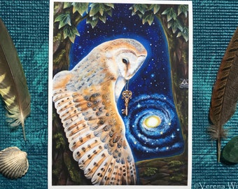 Magic Barn Owl Art Print