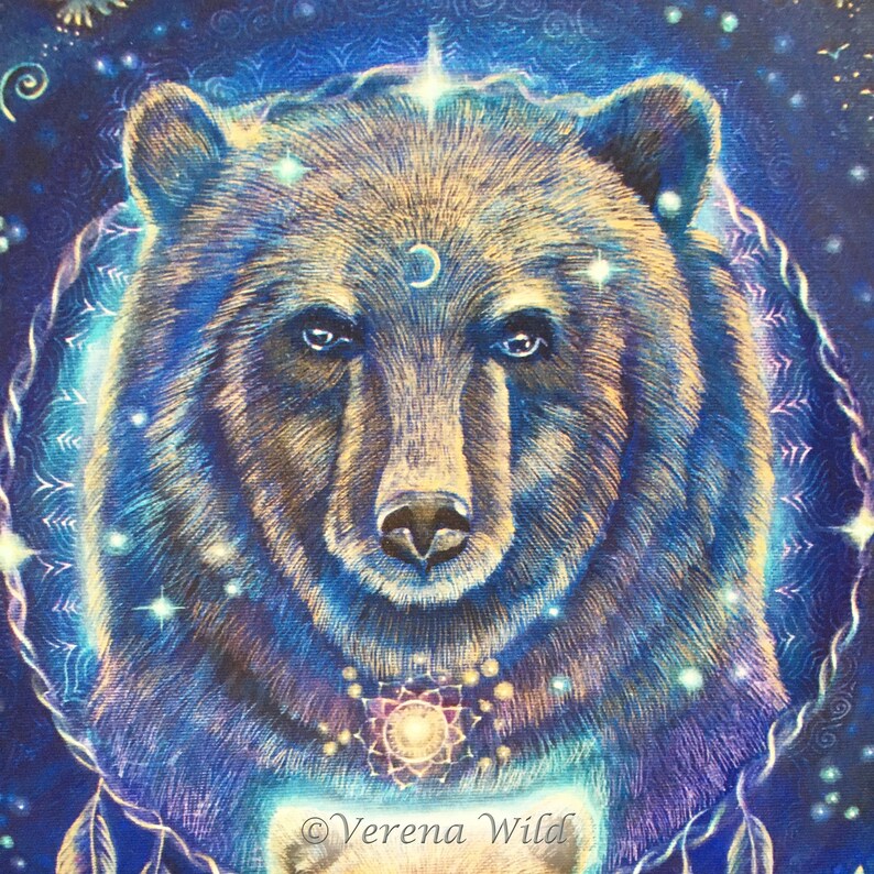 A4 Spirit Animal Bear Art Print - Etsy