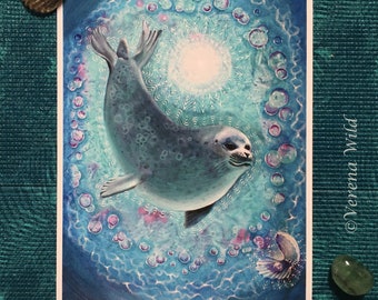 Spirit Animal Seal A4 Print