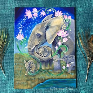 Elephants for Peace, Original Acrylic Painting