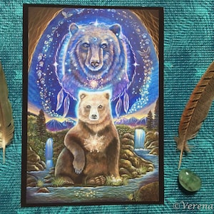 A4 Spirit Animal Bear Art Print