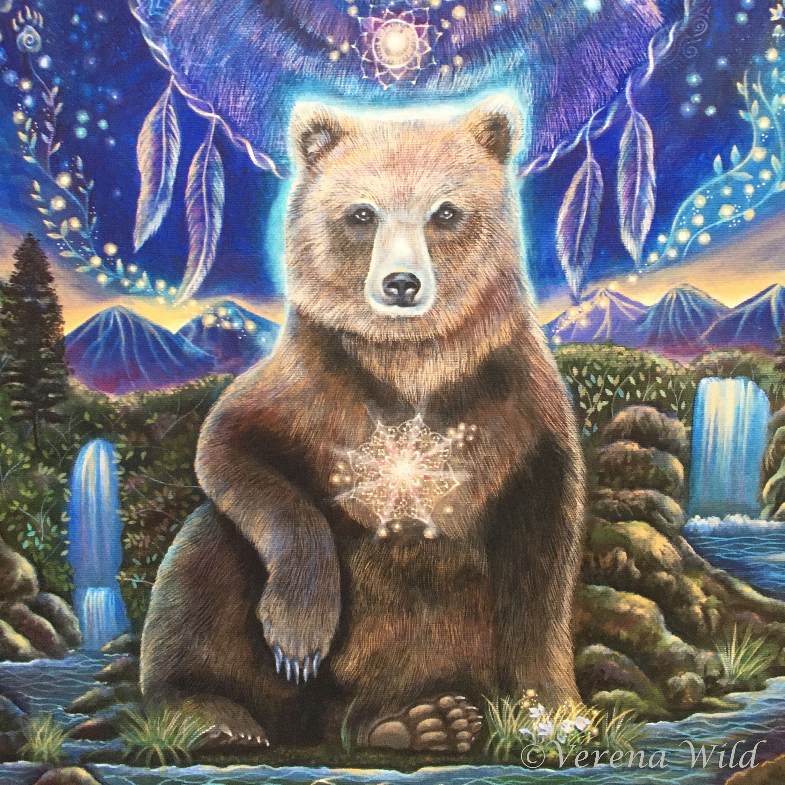 A4 Spirit Animal Bear Art Print - Etsy