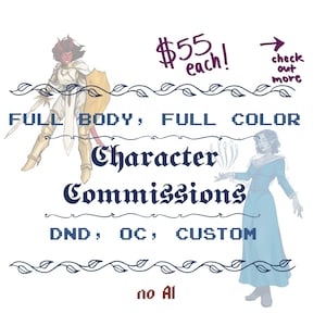 DND OC Character Commission - Fantasy, RPG, Sci-fi, Dungeons and Dragons - Geen Ai