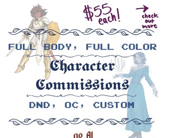 DND OC Character Commission - Fantasy, RPG, Sci-fi, Dungeons and dragons - No Ai