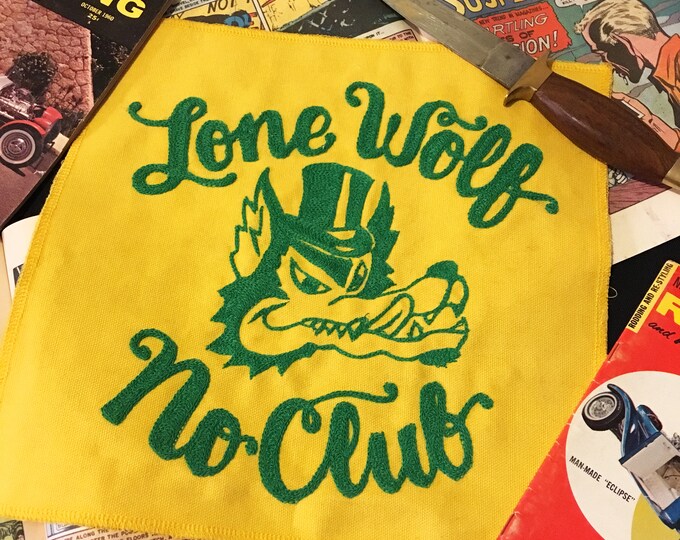 Lone Wolf No Club Chainstitched Patch - Etsy