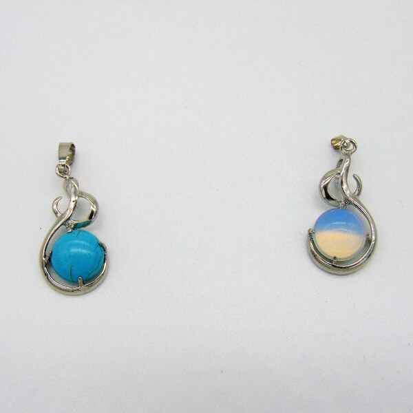 pendentif opaline ou turquoise