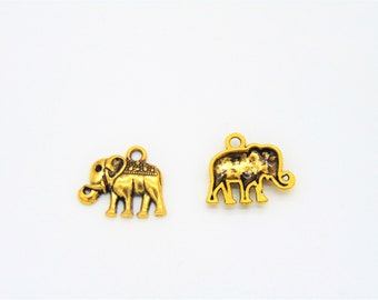 Set of 5 Tibetan elephant pendants