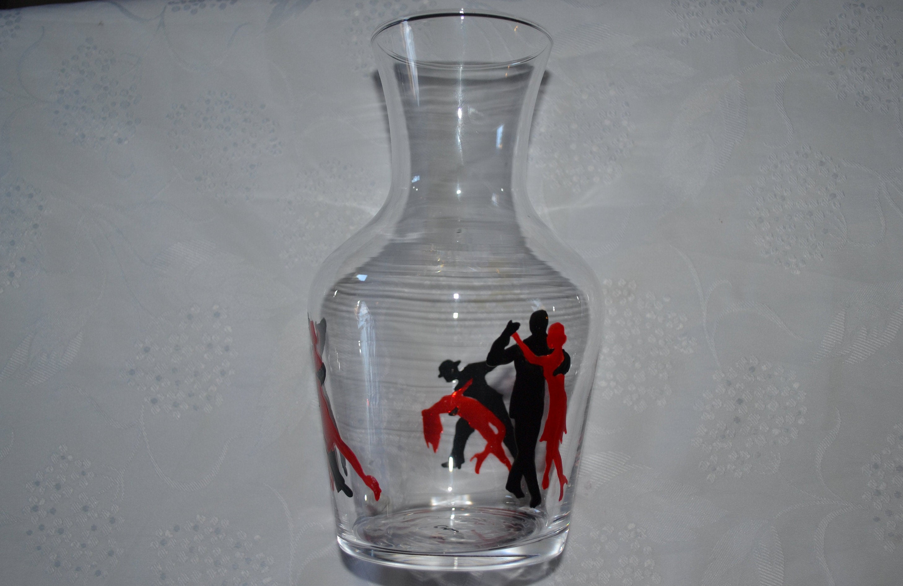 Carafe ou Vase Danseurs de Tango Etsy, Tango, Vase Noir Rouge, Danseurs Tango, Couples Rouge, Danse 