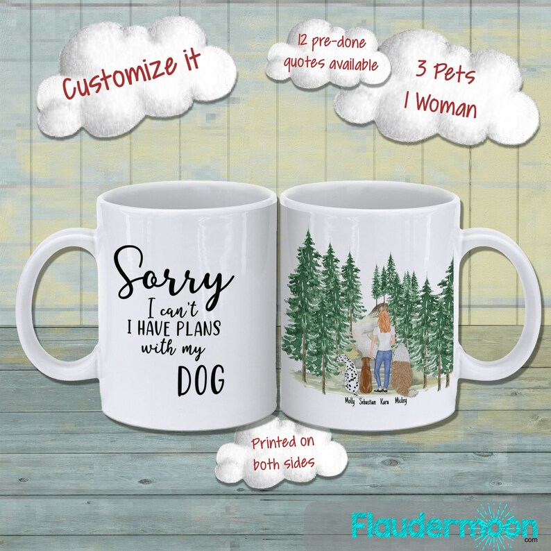 etsy personalized dog mug