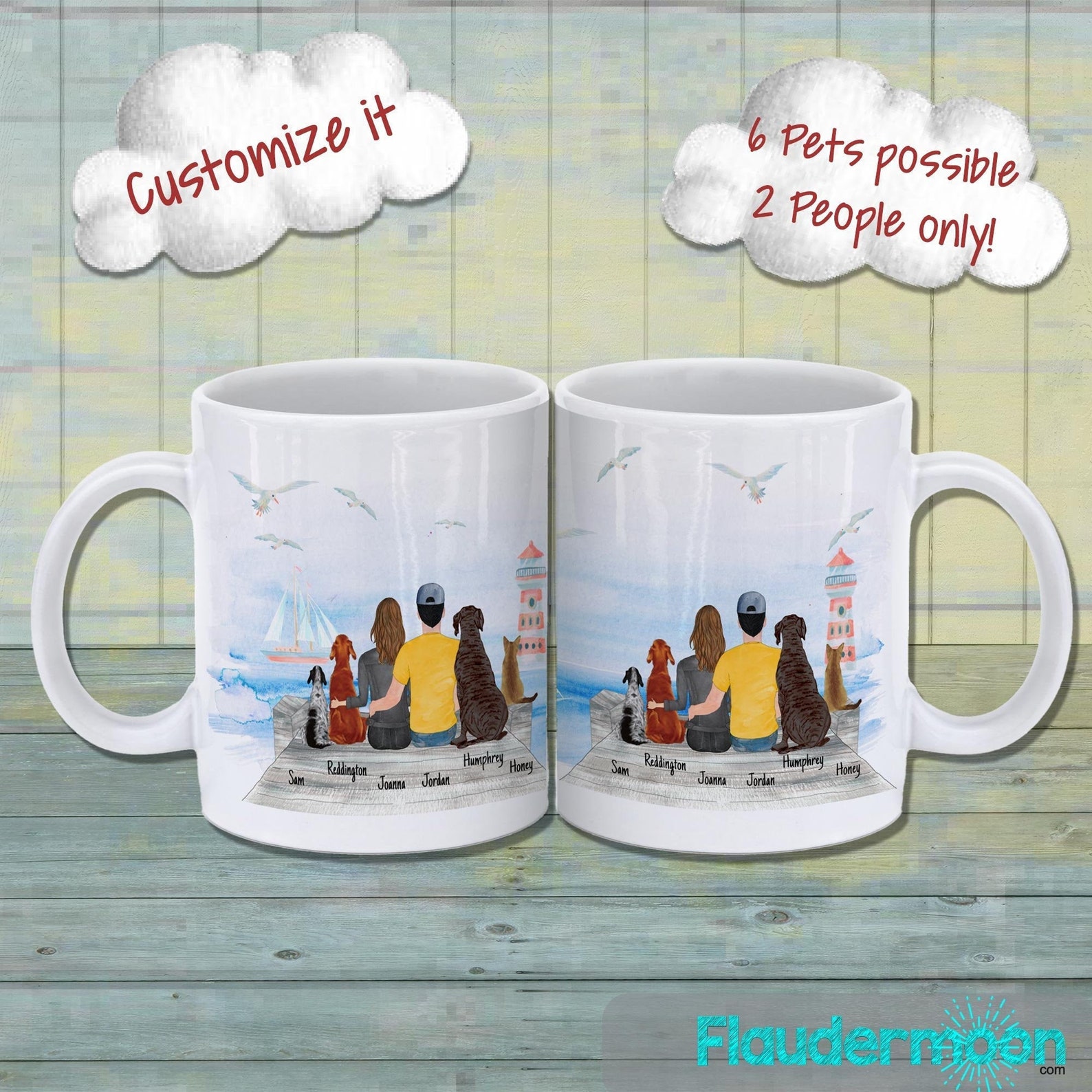 Personalized Couple Dog Cat Mug Dog Coffee Mug Pet Mug Dog Etsy