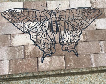 Butterfly Garden Stepping Stones Engraved Concrete Pavers