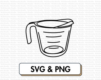 Measuring Cup SVG Clipart Kitchen Conversion Chart (Digital Download)
