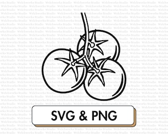 Tomato SVG Clipart Recipe Icon Kitchen Cooking PNG (Digital Download)